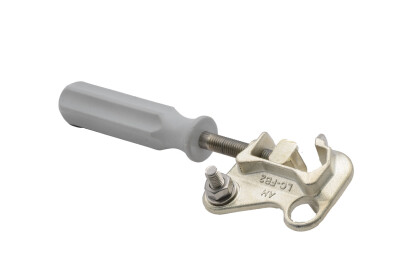 Temporary Earth Clamp w Plastic Screwdriver Handle v2