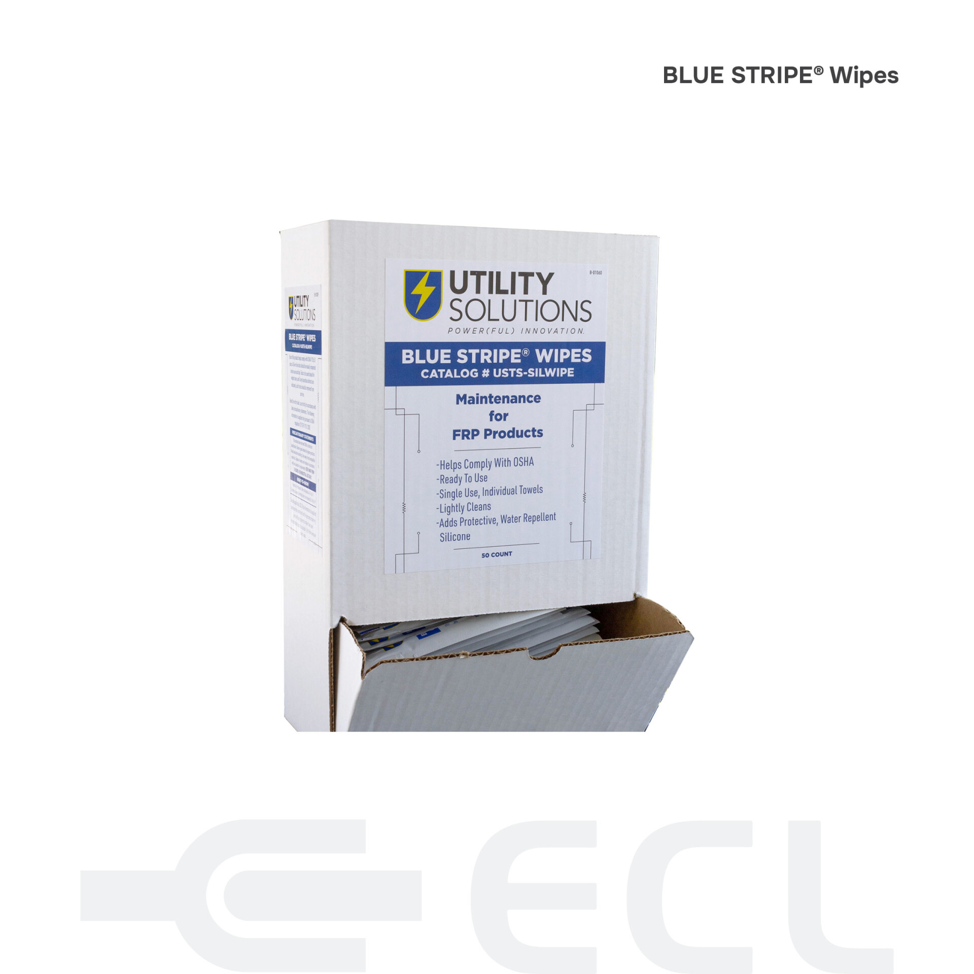 BLUE STRIPE Wipes Box of 50