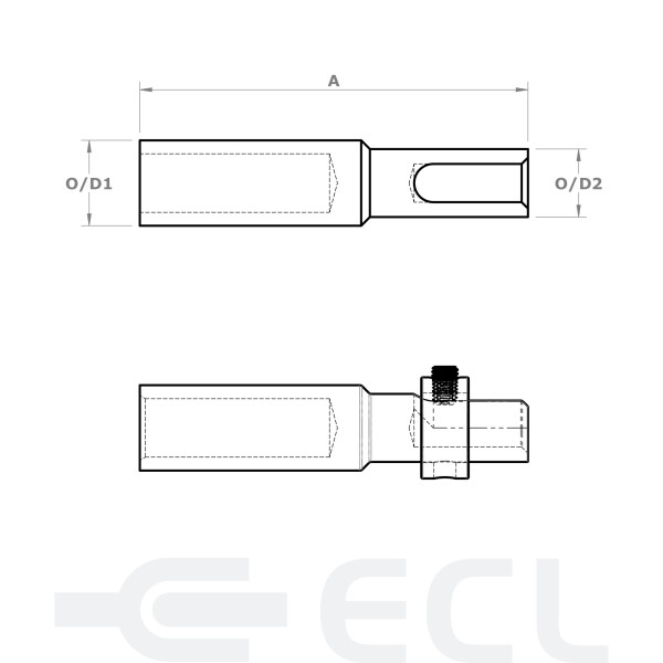 Bimetal Switchgear Connectors dimensions