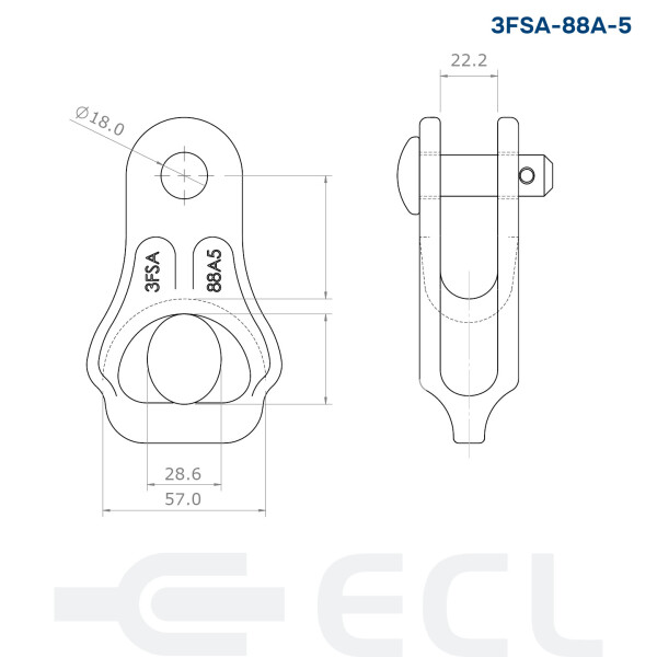 Clevis Thimbles 3FSA 88A 5 dimensions v2