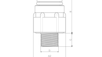 Taper Tech Flameproof Ex d Enviro Compression Gland for Unarmoured Cable dimensions